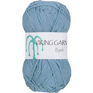 Viking Bjørk 522 Mellemblå Indhold: 50% Bambus, 50% bomuld Vægt/længde: 50 g = ca. 147 meter Anbefalet pind: 3 mm Anbefalet hæklenål: 2.5 mm Strikkefasthed: 10 cm = 25 m Vask: 40°C / Tørres fladt.