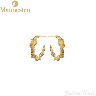 Maanesten Nino øreringe i forgyldt sterlingsølv - 9716A
