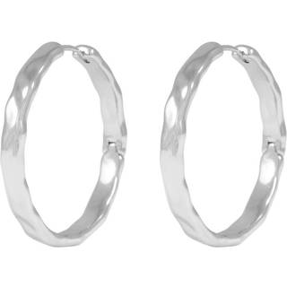 Snö Of Sweden Domino Hoop Earring Silver 30mm