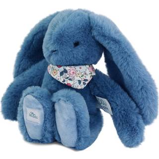 Doudou et Compagnie Blomsterkanin blå 25 cm