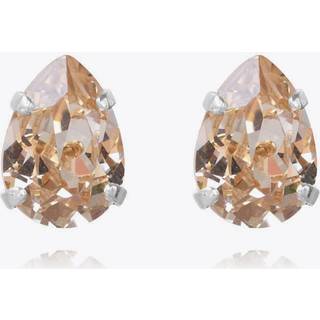 Mini Drop Stud øreringe silk rhodium