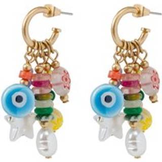 Bibi Bijoux Guld Tone Multi Beaded Hoop ØreringeEn