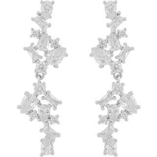 Snö Of Sweden Envy Big Pendant Earring Silver/Clear Onesize