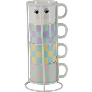 Miss Étoile - Espressokopper med stativ, 4 stk. - checkered