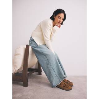 Next Signature Premium Læderruskind Mules med Frynser og Indlægssål - EU 41 (UK 7)