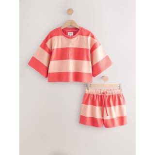 Next 100% Kort'sæt med tekstureret bomuldspyjamas