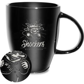 Rico Industries NCAA Wichita State Shockers Sunburst 18oz laser indgraveret keramisk glans krus