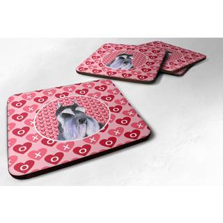 """" Caroline's Treasures SS4477FC Schnauzer Foam Coasters (S?t p? 4) 3,5 """" ""H X 3,5"" """" W Multicolor """"