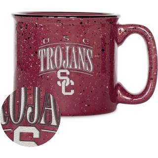 Rico Industries NCAA Southern California Trojans - USC Tribute Maroon 12oz laser indgraveret lejrbål krus