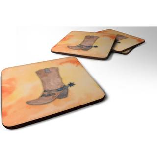 """" Caroline's Treasures Cowboy Boot Watercolor Decorative Coasters 3.5 Multicolor """"