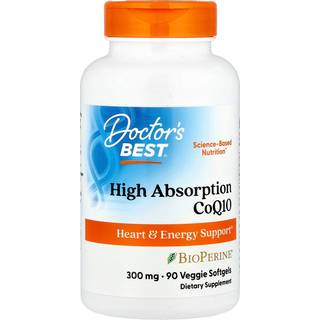 CoQ10 med høj absorption med BioPerine, 300mg - 90 vegetabilske softgels