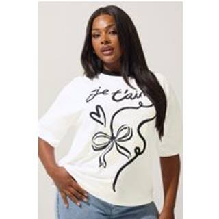 Yours Curve Yours Curve Limited Je T Aime T-shirt