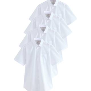 Next White Regular Fit Short Sleeve Easy Care Formal Smart Shirts 4 Pack - 17 R