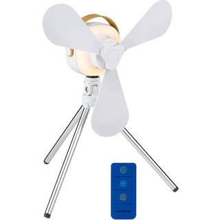 Opladelig bordventilator, remote, USB-C, 3 hastigheder