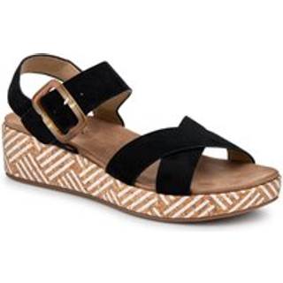 Pavers Pavers Black Touch-Fasten Wedge Sandals