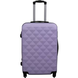 Kuffert - Hardcase - Str. Medium - Diamant lilla - Smart billig rejsekuffert