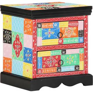 Natskab 2 pcs Flerfarvet 40 x 35 x 45 cm Massivt mangotræ