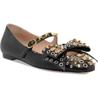 Valentino Garavani Bowow studded leather ballet flats - black - EU 40.5