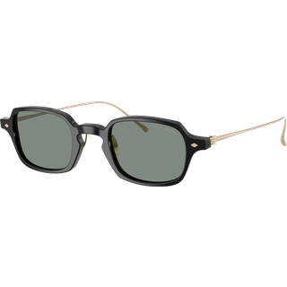 Giorgio Armani Mand AR8227T 606011 Solbriller Acetat Sort Grå Firkantet Normal
