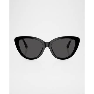 Burberry BE4457F Asian Fit 416587 55 Solbriller Kvinder Black - Black - 55mm