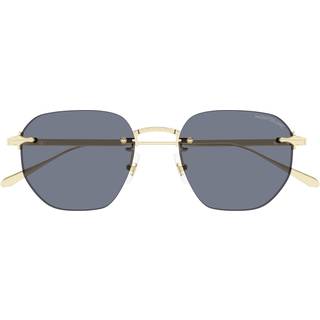 Montblanc Mand MB0405S 003 Solbriller Metal Guld Grå Rund