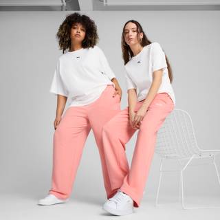 Women&#39;s Puma ESS Small No. 1 Logo Comfort Straight Pants, Pink, Size M, Women - Pink Fruit - M