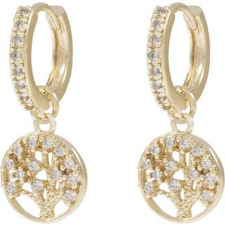 Snö Of Sweden Cicce Coin Pendant Earring Gold Onesize