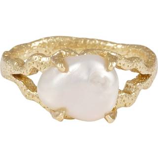 Snö Of Sweden Brittany Big Pearl Ring Gold Medium