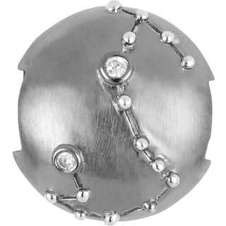 ByBiehl Zodiac Signs Scorpio Skorpion charm sort rhodineret med hvide sten