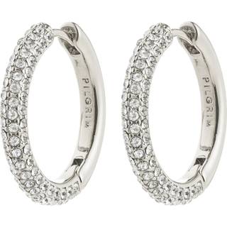 Tatum Hoops, Silver Plated, Large