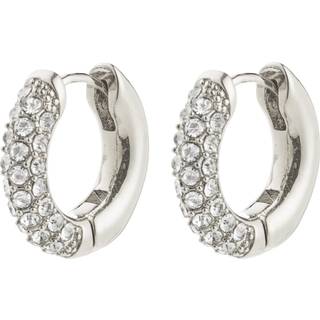 Tatum Hoops, Silver Plated, Small