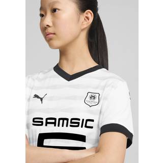 Puma Stade Rennais F.C. 24/25 Away Jersey Youth, White, Size 7-8Y, Clothing - Black - 7-8Y