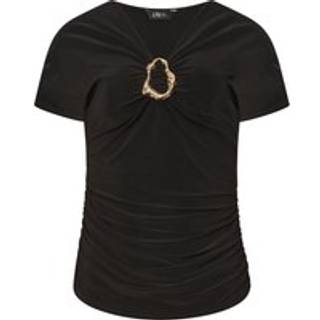 Lts Tall Black Ruched Buckle Top 16 Lts | Tall Women's Going Out Tops