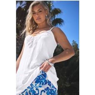Yours Curve Yours Curve White Crochet White Camisole
