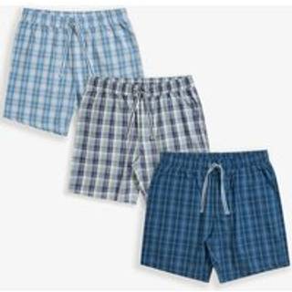 Threadbare Threadbare Blue Check 100% Cotton Lounge Shorts 3 Pack