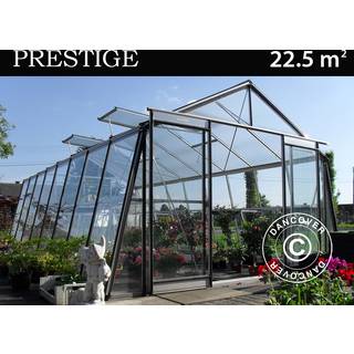 ACD Drivhus glas, VESTA 22,5m², 3,8x5,93x2,53m, Sølv