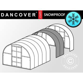 Drivhus polycarbonat Forlængelse, TITAN Arch 320, 6m², 3x2m, Sølv