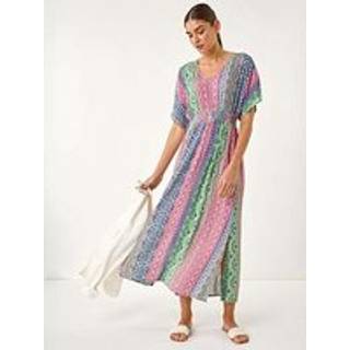 Roman Boho Stribet Maxikjole46