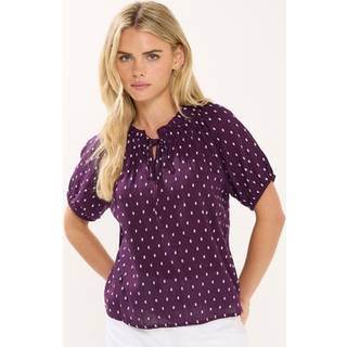 M & Co Petite Dobby Boho-skjorte med korte ærmer36lille