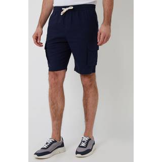 Threadbare Threadbare Navy Linen Blend Cargo Shorts
