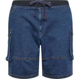 BadRhino Big & Tall BadRhino Big & Tall Blue Elasticated Cargo Denim Shorts