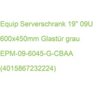 Equip Pro Mount - rack - 600x450 mm with glass door removable and lockable panels assembled - 9U