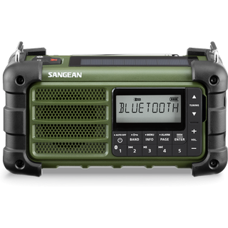 Sangean MMR-99 - AM/FM - Bluetooth - AUX - Hand Crank - Solar - Green - AM/FM - Grøn