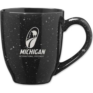 Rico Industries NASCAR Racing Michigan International Speedway 16 Oz Team Color Laser Graveret Speckled Keramisk kaffekrus