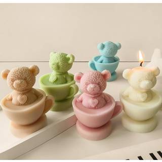 Bear Resin Casting Silicone Mold - Animal 3D -form til stearinlys