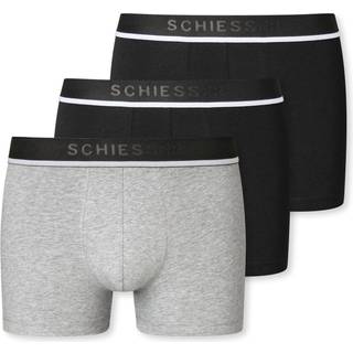 Schiesser 3-pak Organic Cotton Woven Boxer Brief - Black/Grey - Small * Kampagne *