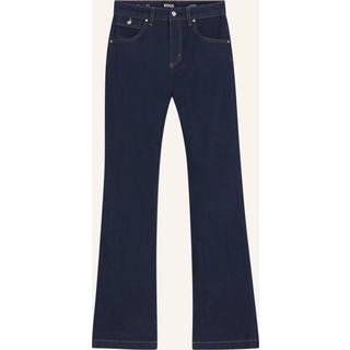 Bootcut jeans i blå denim med stræk og møntlomme