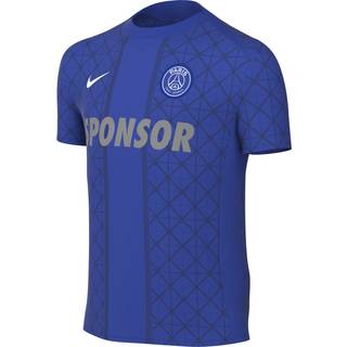 Kortærmet Paris Saint-Germain Academy Pro Home Nike Dri-FIT-opvarmningstrøje til fodbold til større børn - blå - blå