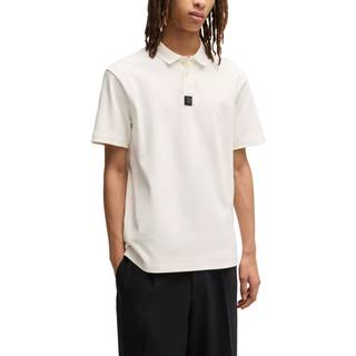 Poloshirt i interlock-bomuld med stablet logo