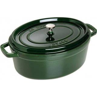 Staub Oval Gryde i 5,5 L - Gryder Støbejern Grøn - 1003990